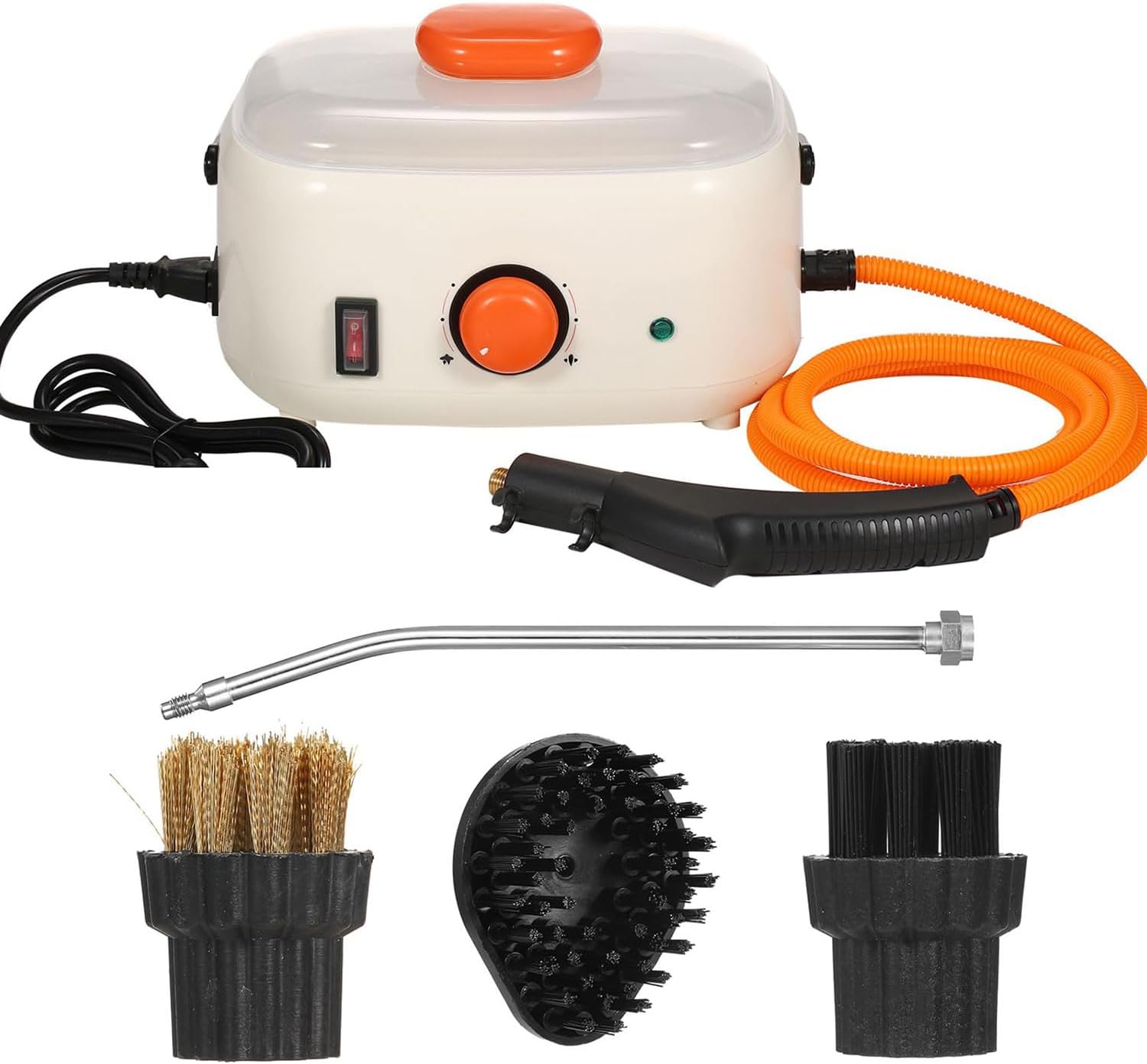 Steam Cleaner, 2500W Handheld Steam Cleaner with 6 Speeds, 4.5BAR Portable Steamer Cleaning Machine with 3 Brush Heads