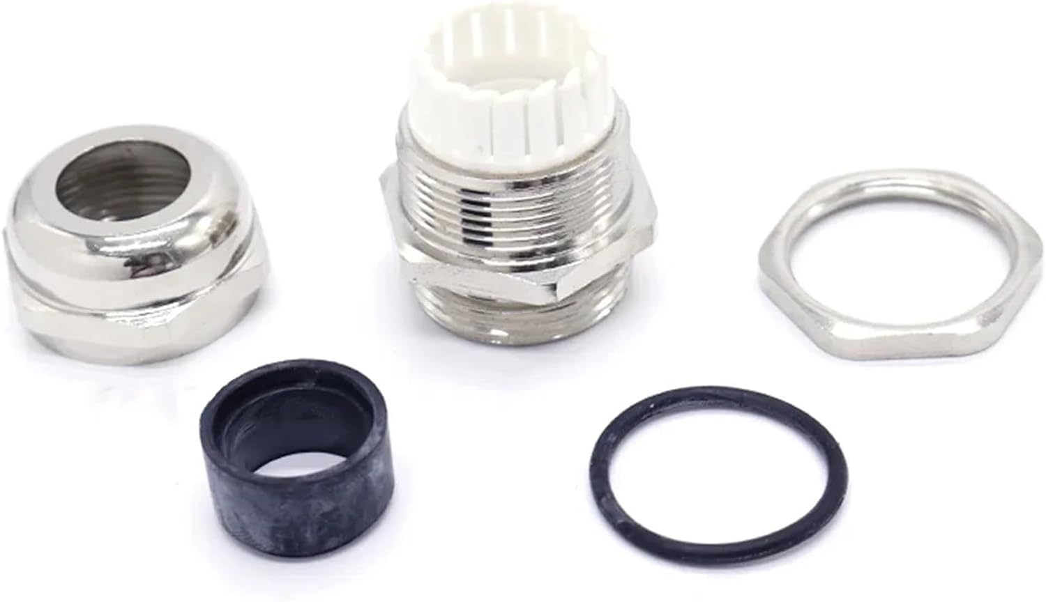1Pcs IP68 Waterproof Nickel-Plated Brass Cable Gland PG7-PG48 3-6.5mm Industrial Connector with Sealing Ring for Electrical Junction(M88x1.5mm Fit 65-70m)