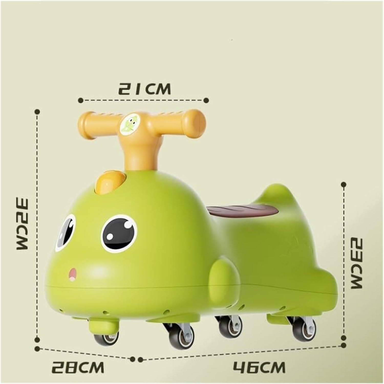 Bicycles Kids Push Car Dinosaur Themed Wiggle Car Ride On Toys with Under Seat Storage, for Indoor Outdoor Play