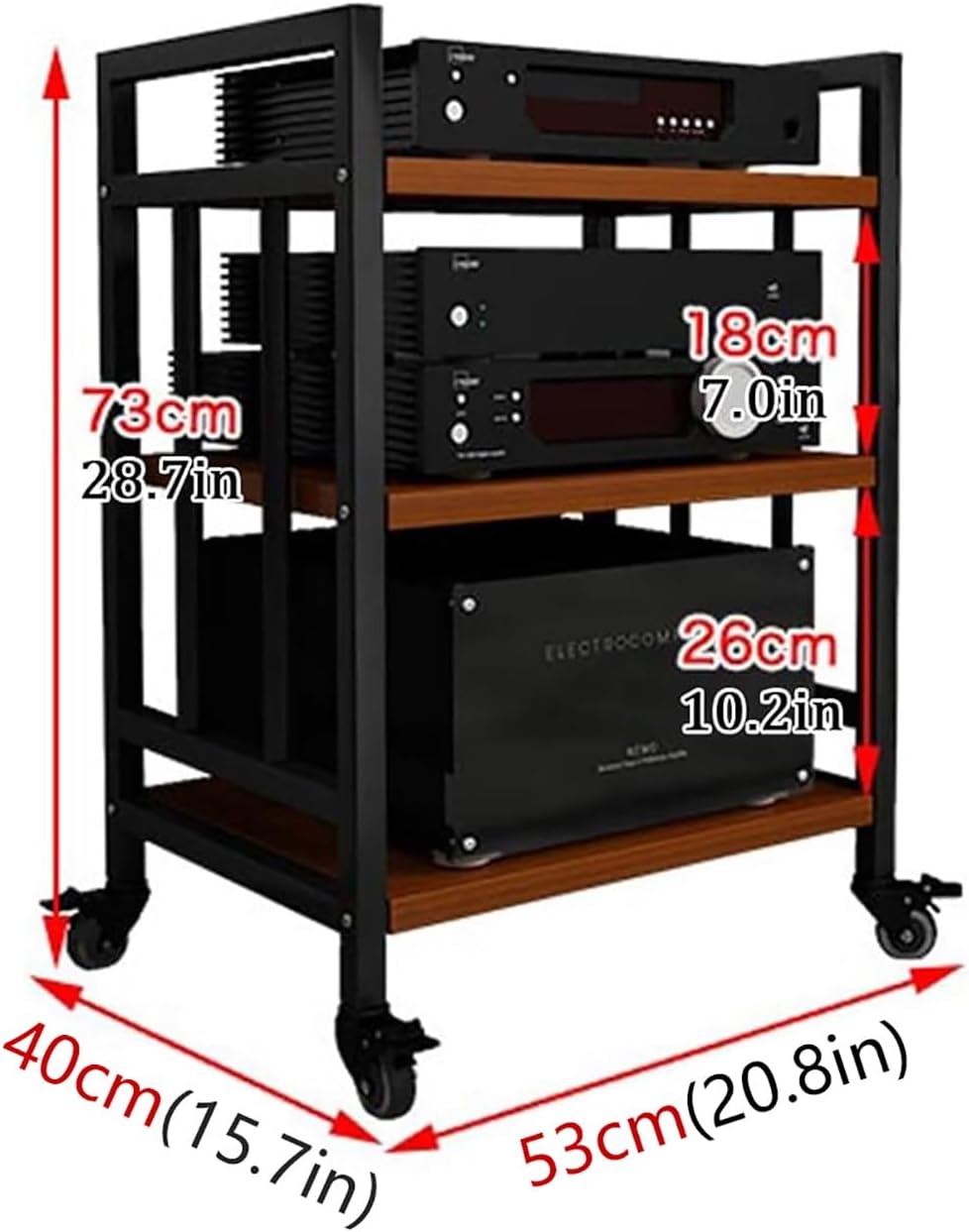 XingLi Home Office Living Room Stereo Component Cabinet Media Stand Freestanding
