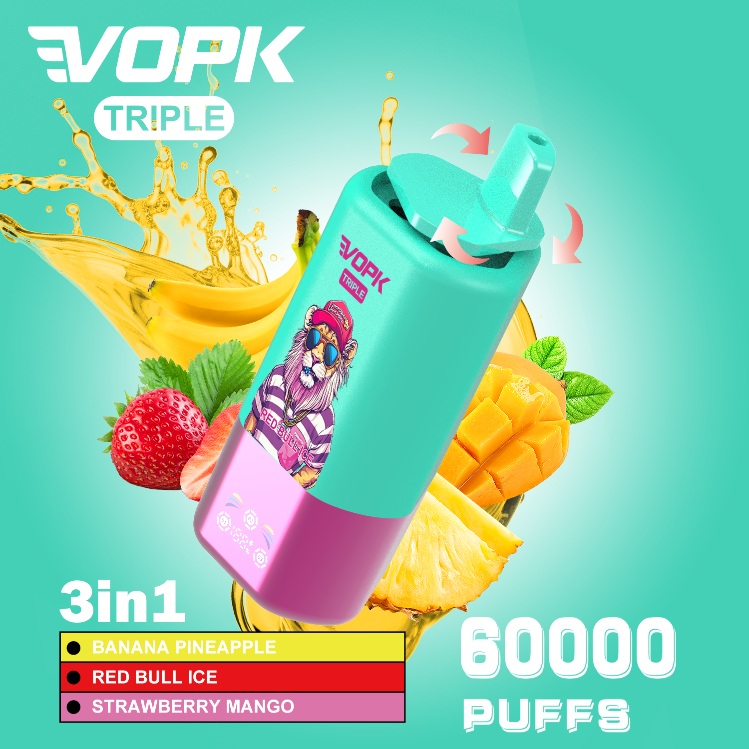 VOPK TRIPE 60K 3 in 1 (10pcs) - MYEU VAPES