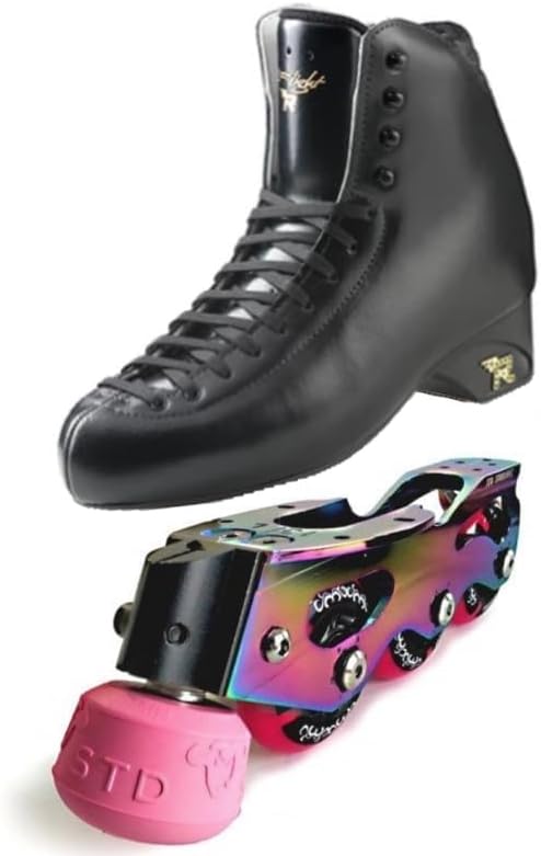L'Estel Skates - STD Skates & Wheels - Risport Electra Black+STD Starlight Professional - Inline Figure Skates