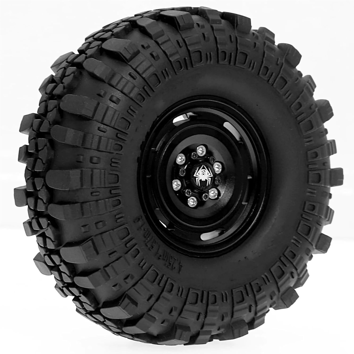 RC Car Replacement For Axial For SCX10 For Traxxas For TRX4 1/10 4pcs Metal 1.9 Beadlock Wheels And Tires Set 108mm RC Crawler Parts