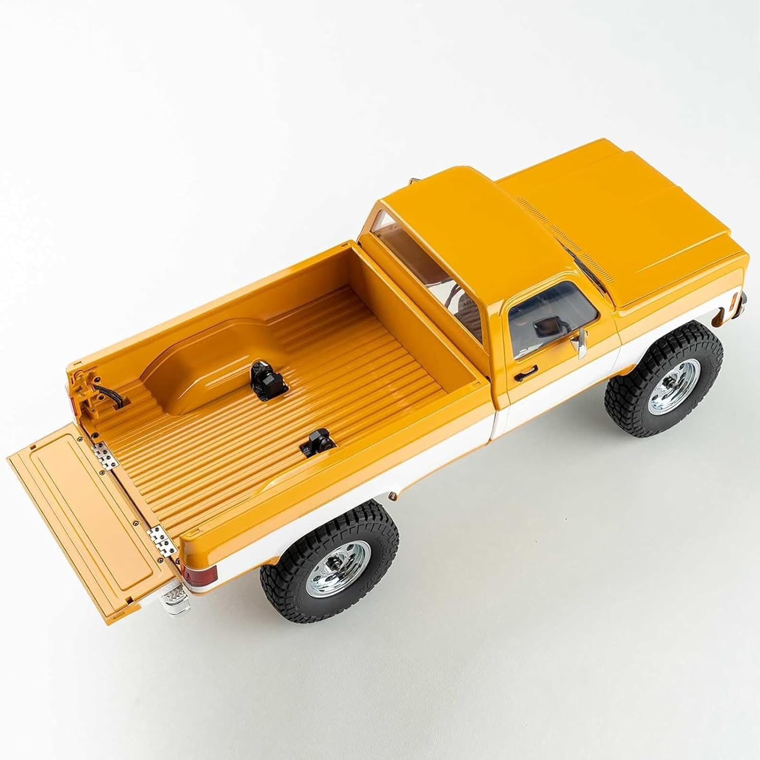 EAZYRC FMS 1/18 FCX18 Chevy K10 RC Crawler RTR with License Red, RC Pickup Truck 4x4 Chevy Hobby Grade 2-Speed Transmission Monster Truck for Adults with Led Light(Black)