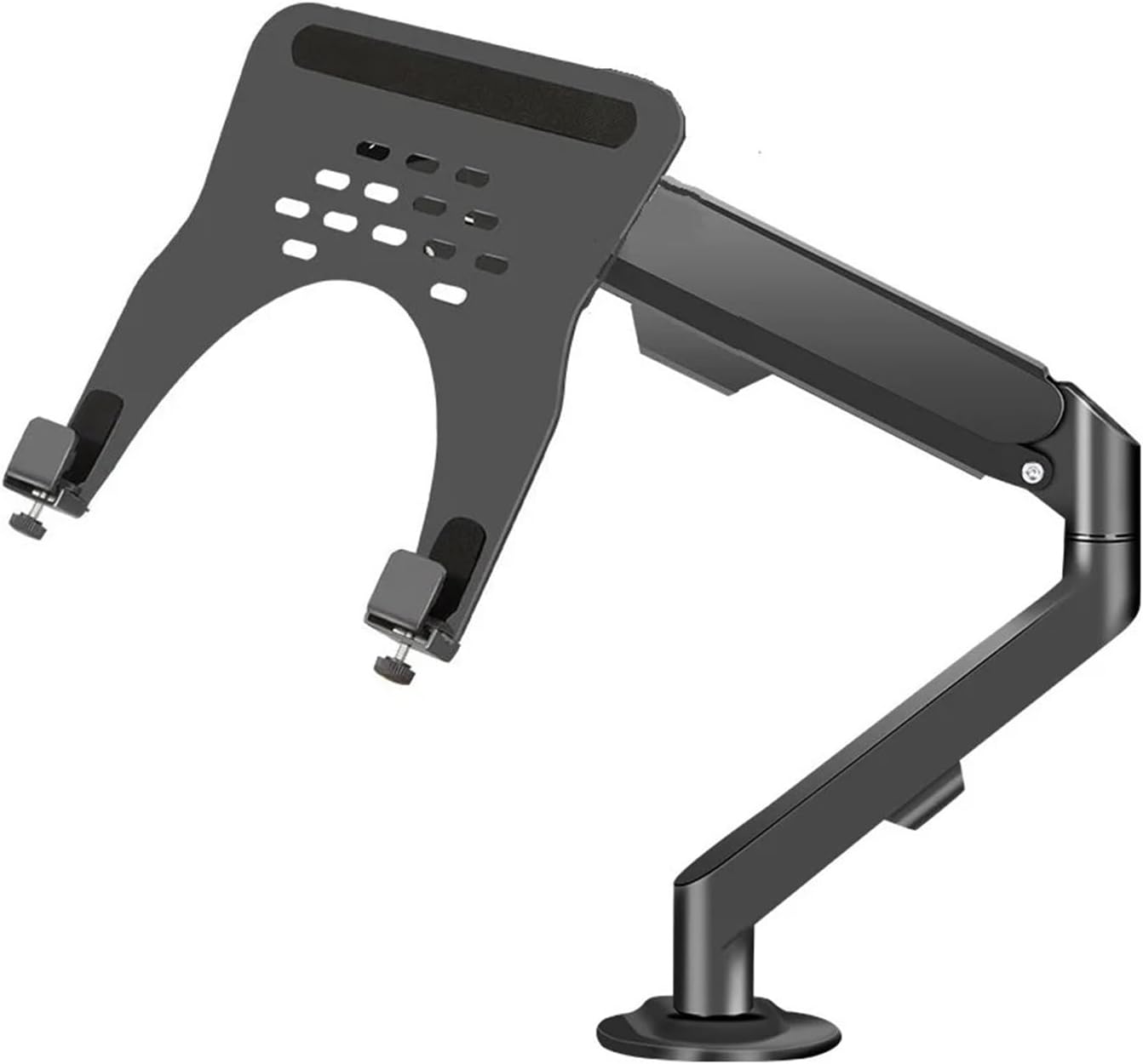 Monitor arm + laptop stand, full-motion stand, suitable for 10-16 inch laptops and 13-32 inch computer LED LCD screens, supports tilt and rotation(Xy360 M5W)