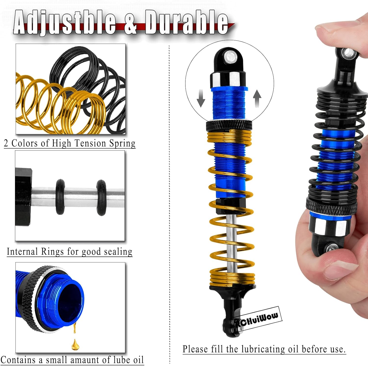 RC Upgrades Part for 1/8 Typhon 3S BLX,Shocks,Driveshafts,Transmission,Turnbuckles,A Arms,Caster Block Set,Center CVD &Support,25T Servo Saver,58T Slipper,Steering,Navy Blue