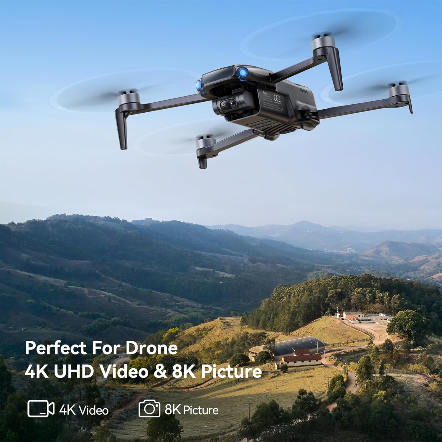 Ruko 256G Micro SD Card And Ruko U11MINI 4K (RC3), Beginner Drone with Touchcreen Controller