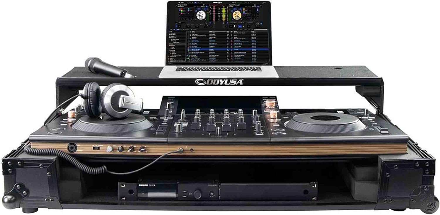 Odyssey Pioneer DJ OPUS-QUAD Flight Effects Case with Glide Style Laptop Platform and Wheels