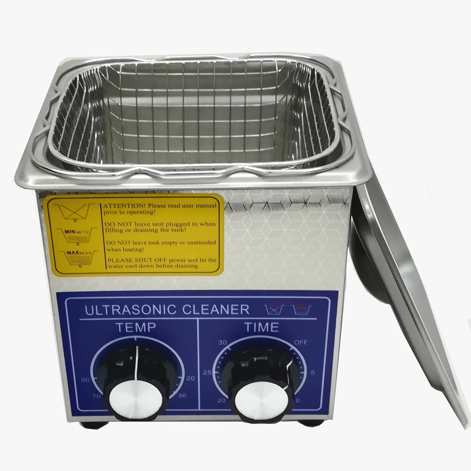 CGOLDENWALL 2L Professional Stainless Steel Ultrasonic Cleaner Eyeglasses Jewelry Cleaning machine Mechanical 2-80℃ heating 0-80 Timing adjustable