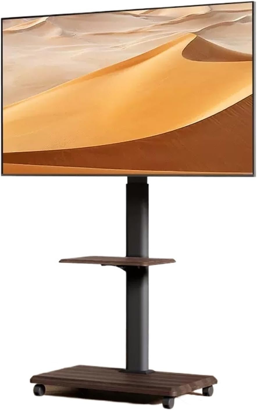 Adjustable Floor Standing TV Stand Removable with Art Stand for 32 55 65 75 Inch TV(Black)