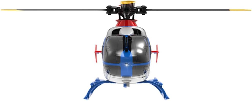 C123 EC135 RC Helicopter for Adults, 1/36 2.4G 6CH Single-Rotor Gyroscopic Flying Aircraft Model with 3D Flip, Inverted Flight, Altitude Hold, One Key Take Off/Landing（Blue White