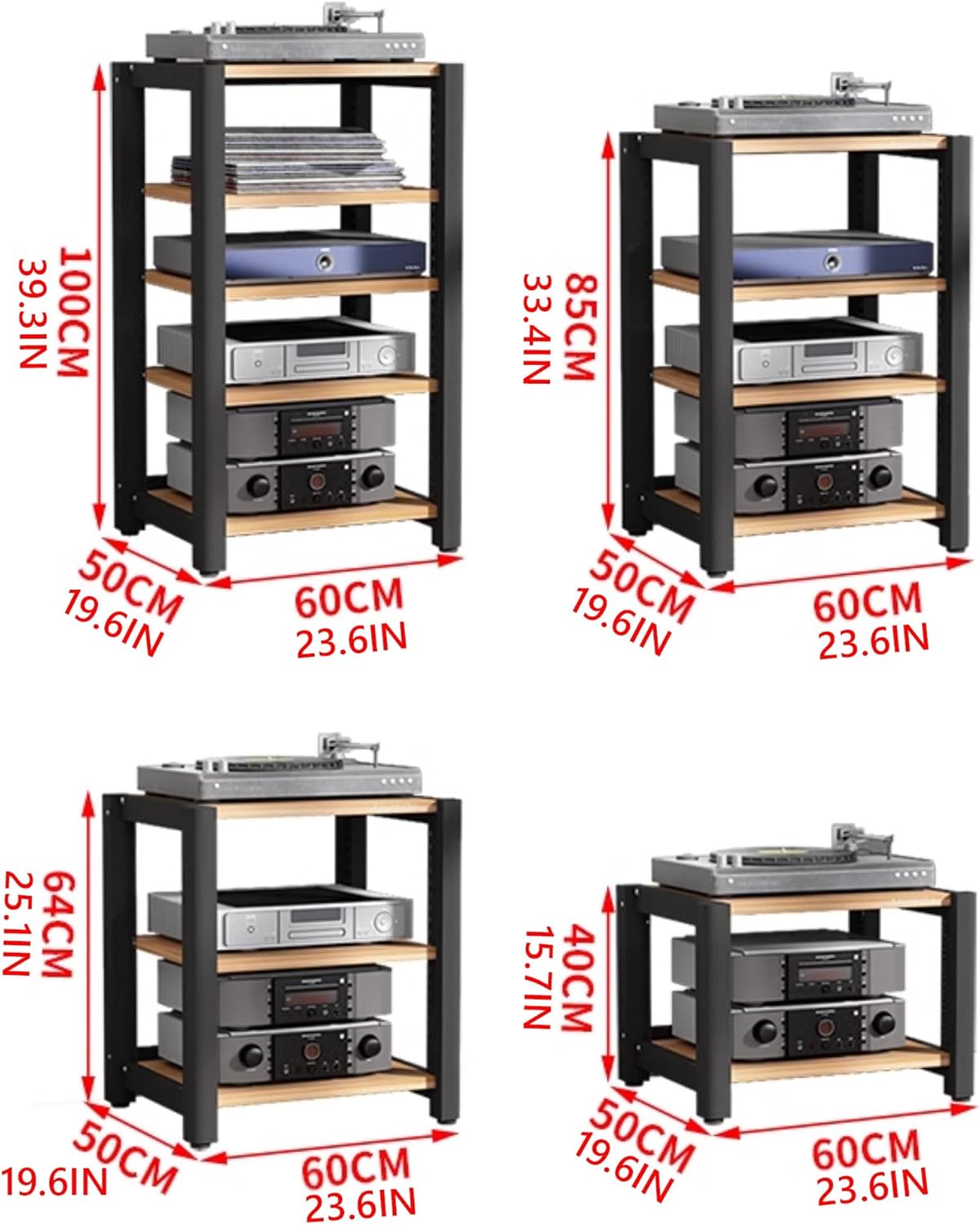 RYZQWE 2-5 Tier AV Media Stand