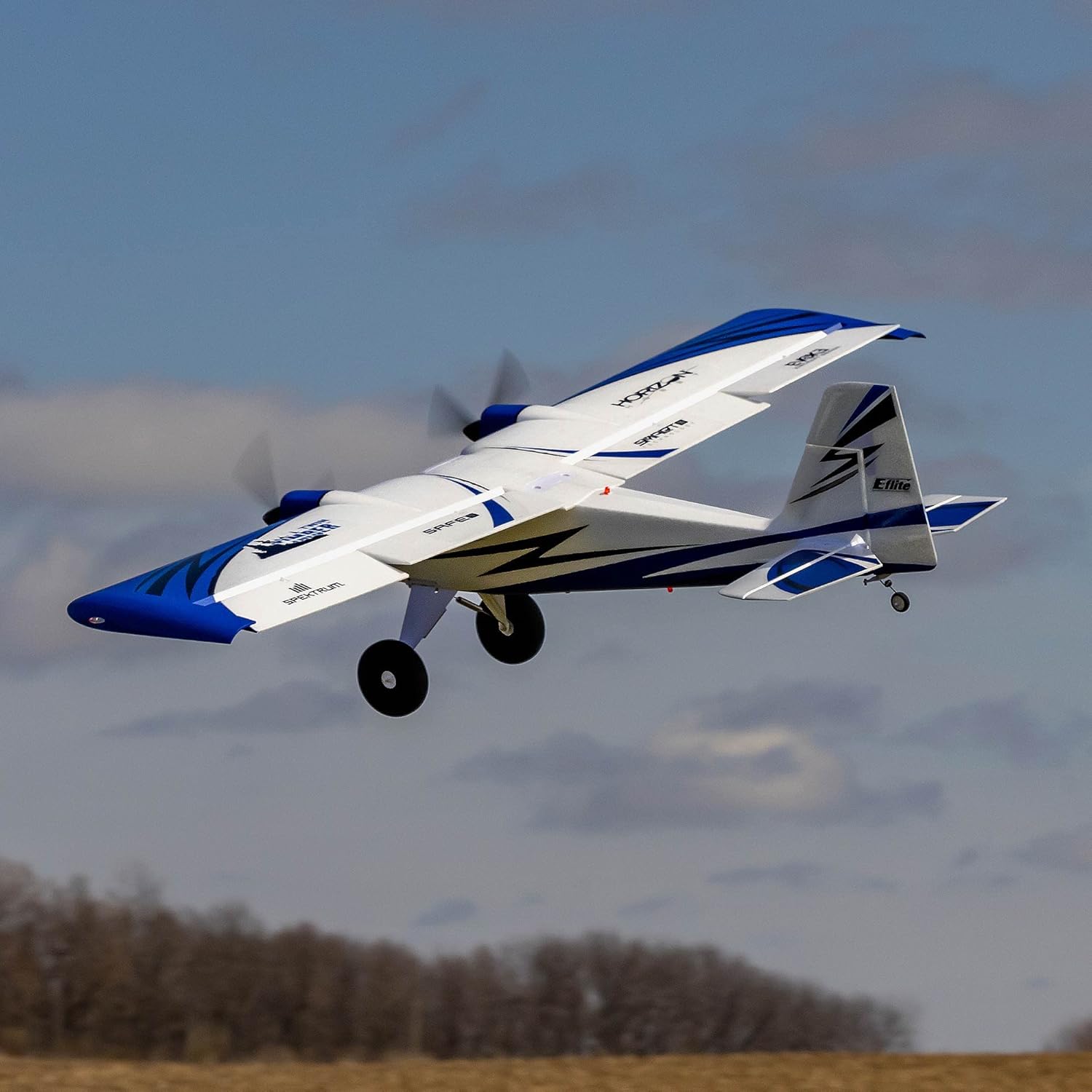 E-flite RC Airplane Twin Timber 1.6m BNF Basic Transmitter Battery and Charger Not Included with AS3X and Safe Select EFL23850 Airplanes B&F Electric