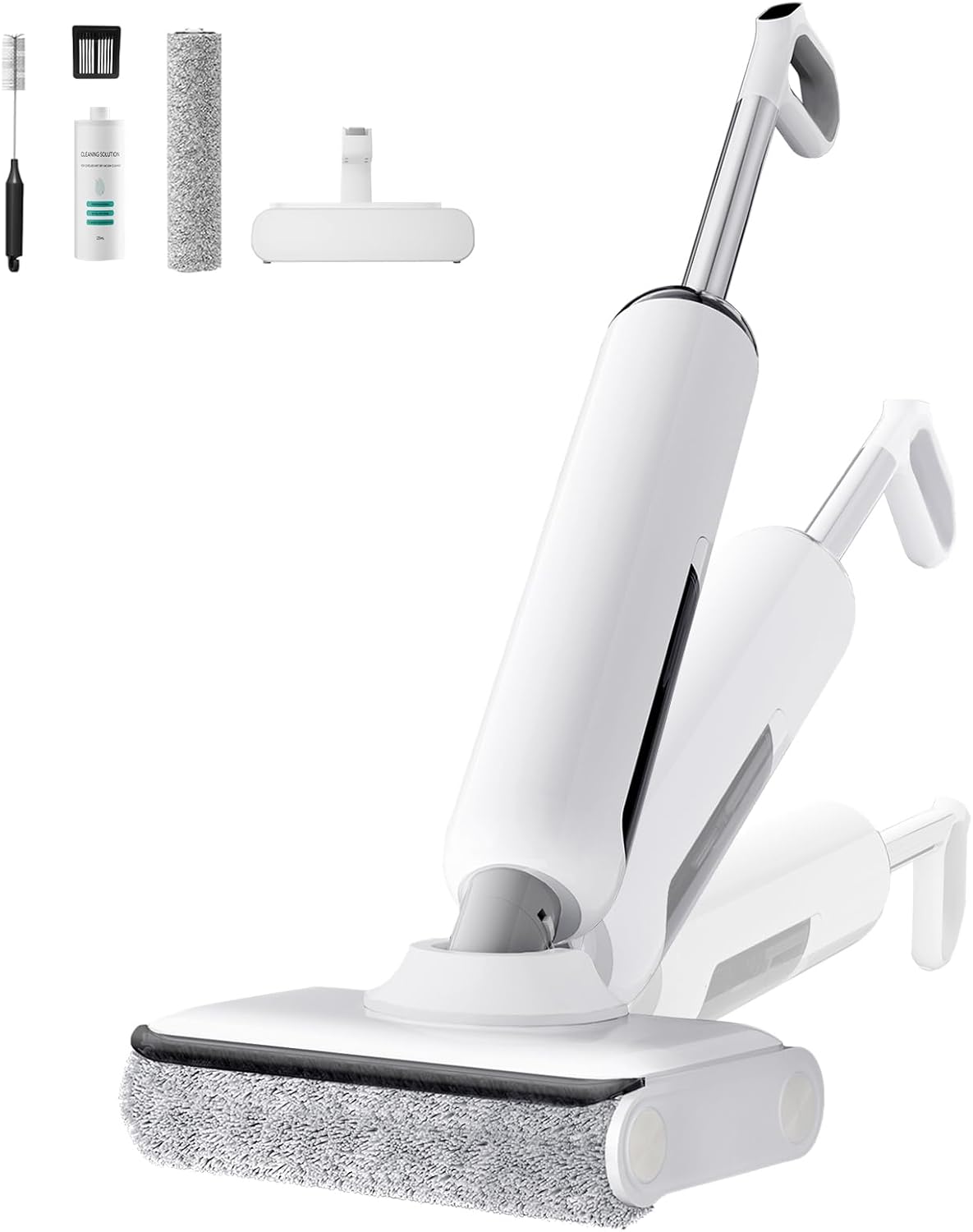 HABIUBIU Wet Dry Vacuum Cleaner, 180° Lay-Flat Cordless Vacuum Mop Combo with Edge Cleaning, All-in-One Floor Cleaner for Hard Floors, 45mins Runtime, Full-Path Self-Cleaning&185℉ Flashdry