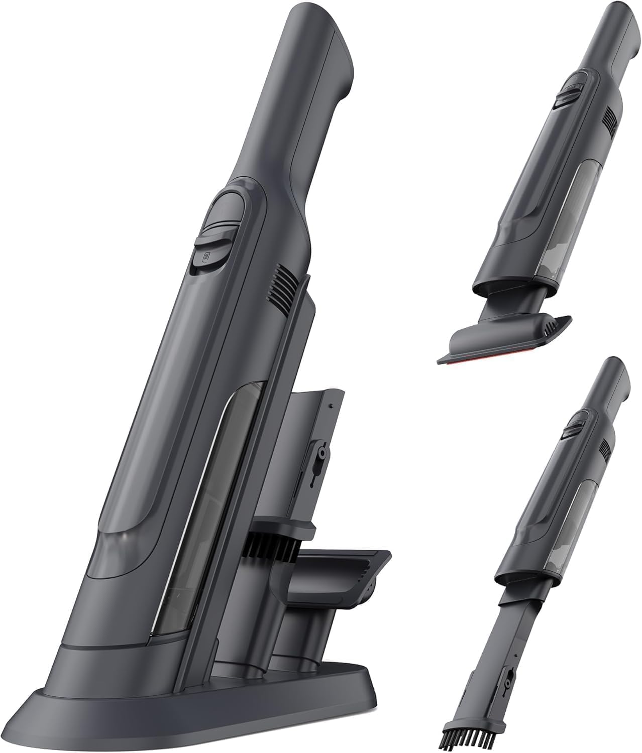 PROMOMO Handheld Vacuum Cordless, Lightweight 1.4lb with Powerful Suction, Charging Dock, Single Touch Empty and Detachable Dust Cup, Portable Mini Car Vac for Home Pet Car