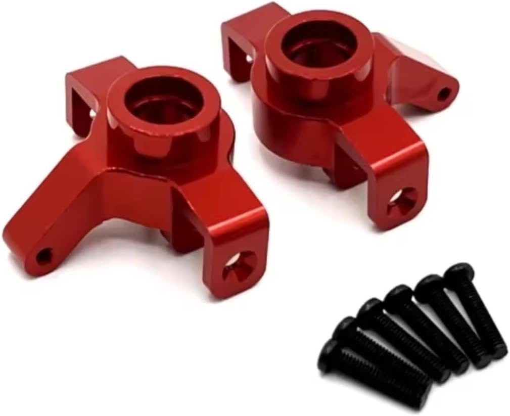 RC Upgrade Accessories for MJX 14301 14302 1/14 Front and Rear Rocker Arm Steering Cup Shock Absorber Metal Upgrade Kit Remote Control Car Parts(Red)