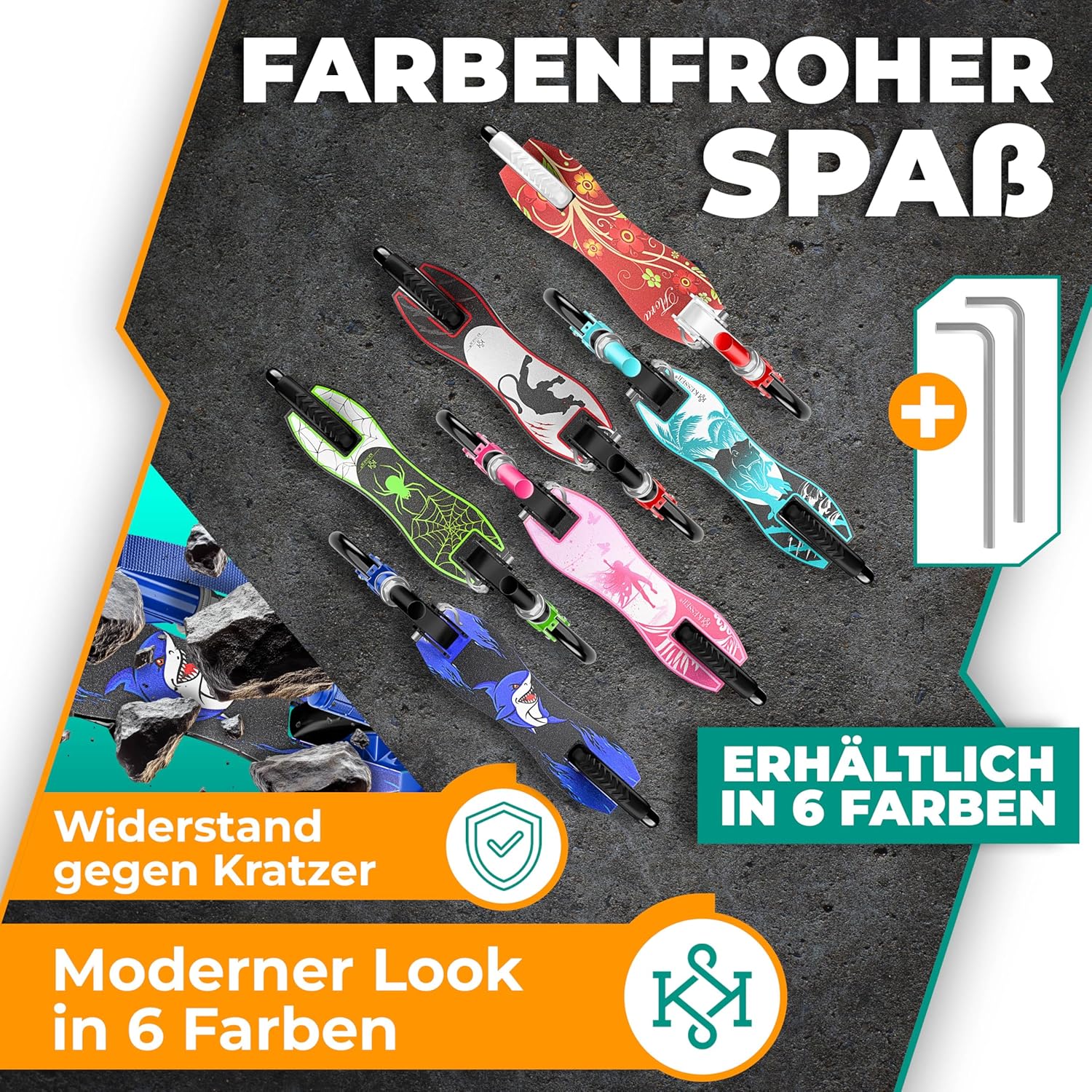 KESSER® Scooter Scooter Kids Scooter City Scooter Motorized Scooter Push Scooter Push Scooter Scooter Folding Stunt Scooter