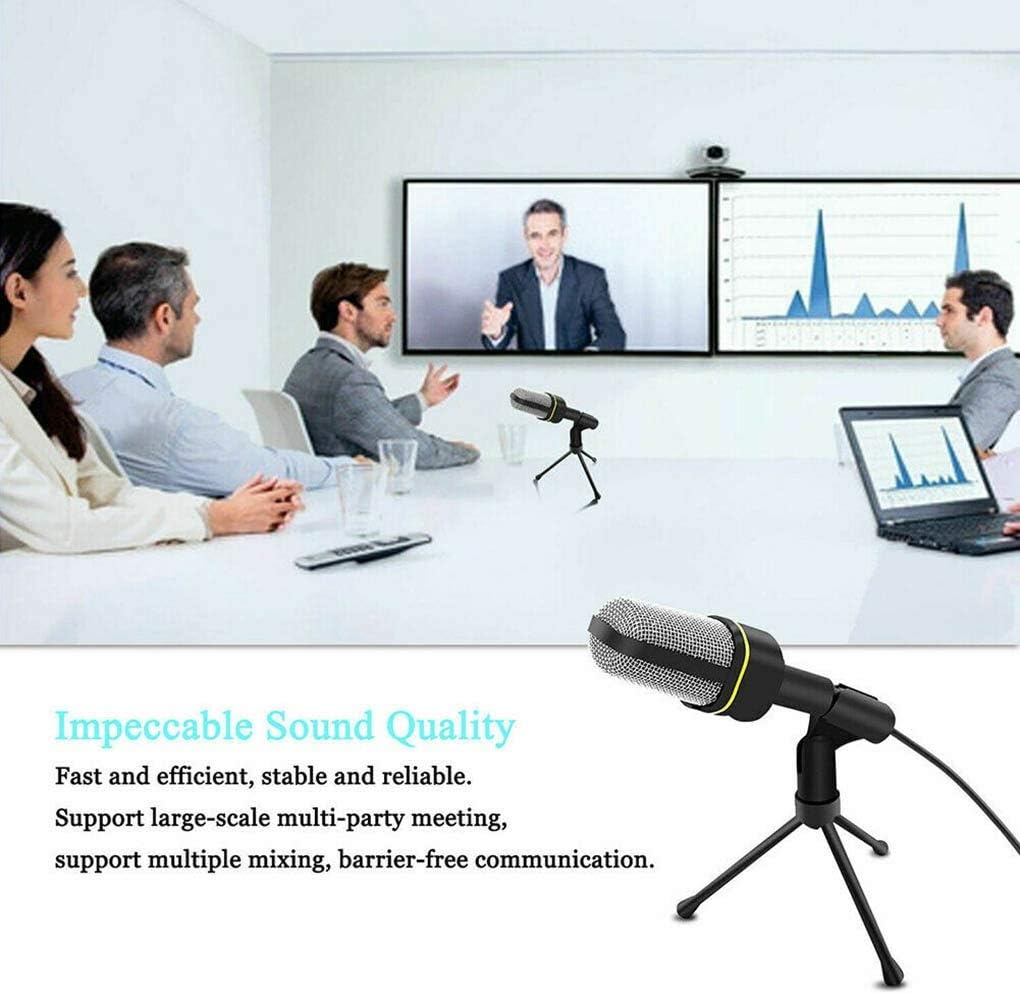 Desktop Wired Microphone Laptop Computer Adjustable Tripod Microphone Online Chatting Live Streaming Mic