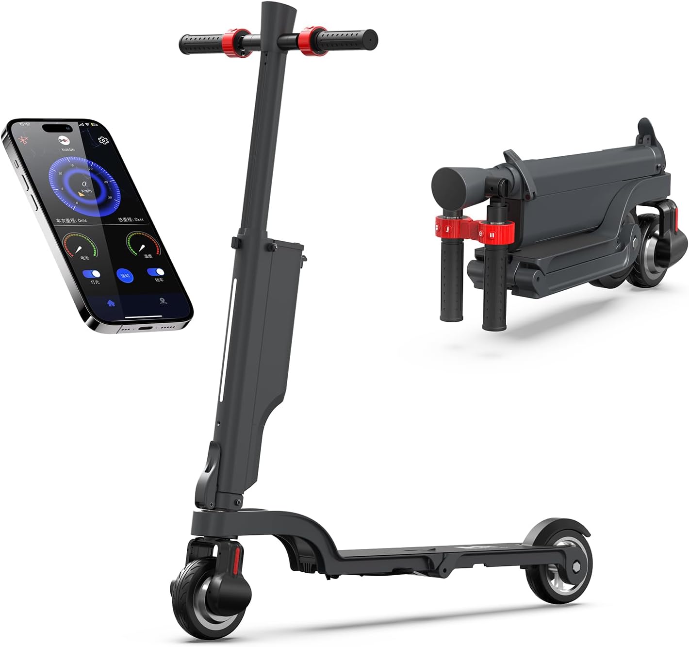 HX X6 Electric Scooter Adults with Removable Battery, Powerful 350W Motor & Top Speed 16 mph, Folding E-Scooter with Smart APP, 5.5