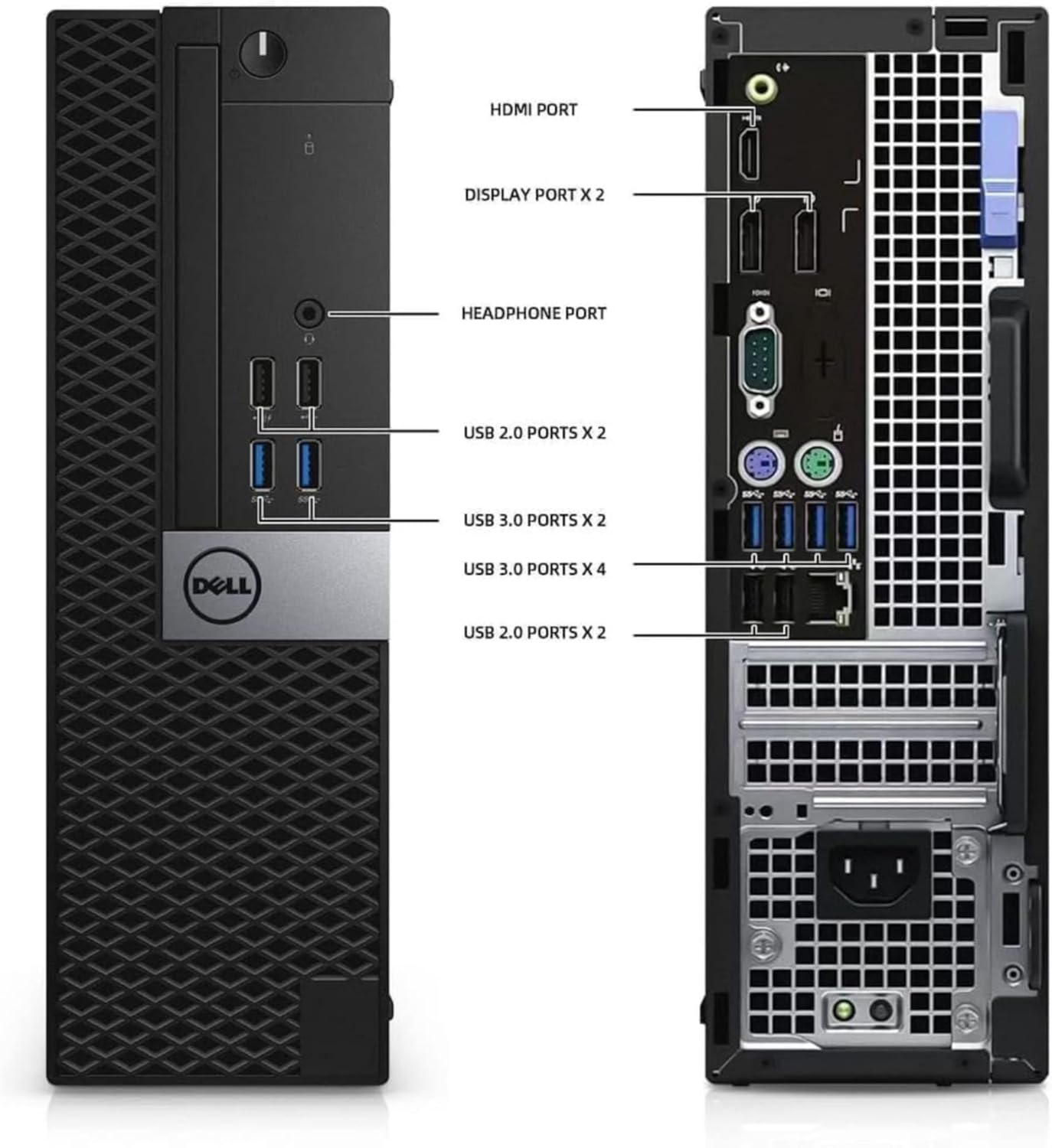 Dell OptiPlex 5040 SFF Desktop Computer PC - Intel Core i5-6500 3.2GHz - 16GB DDR3 RAM - 1TB SSD - Wireless Keyboard & Mouse - Built-in WiFi - HDMI - Windows 11 Pro (Renewed)