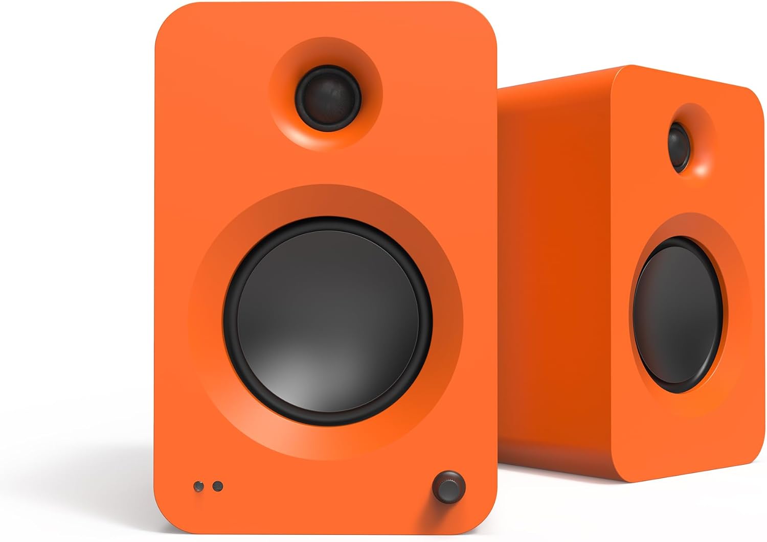 Kanto REN 200W Powered Speaker System with HDMI ARC Input for TV & Home Theater | USB-C and Bluetooth 5.3 | High/Low Pass Filter | Pair | Matte Orange