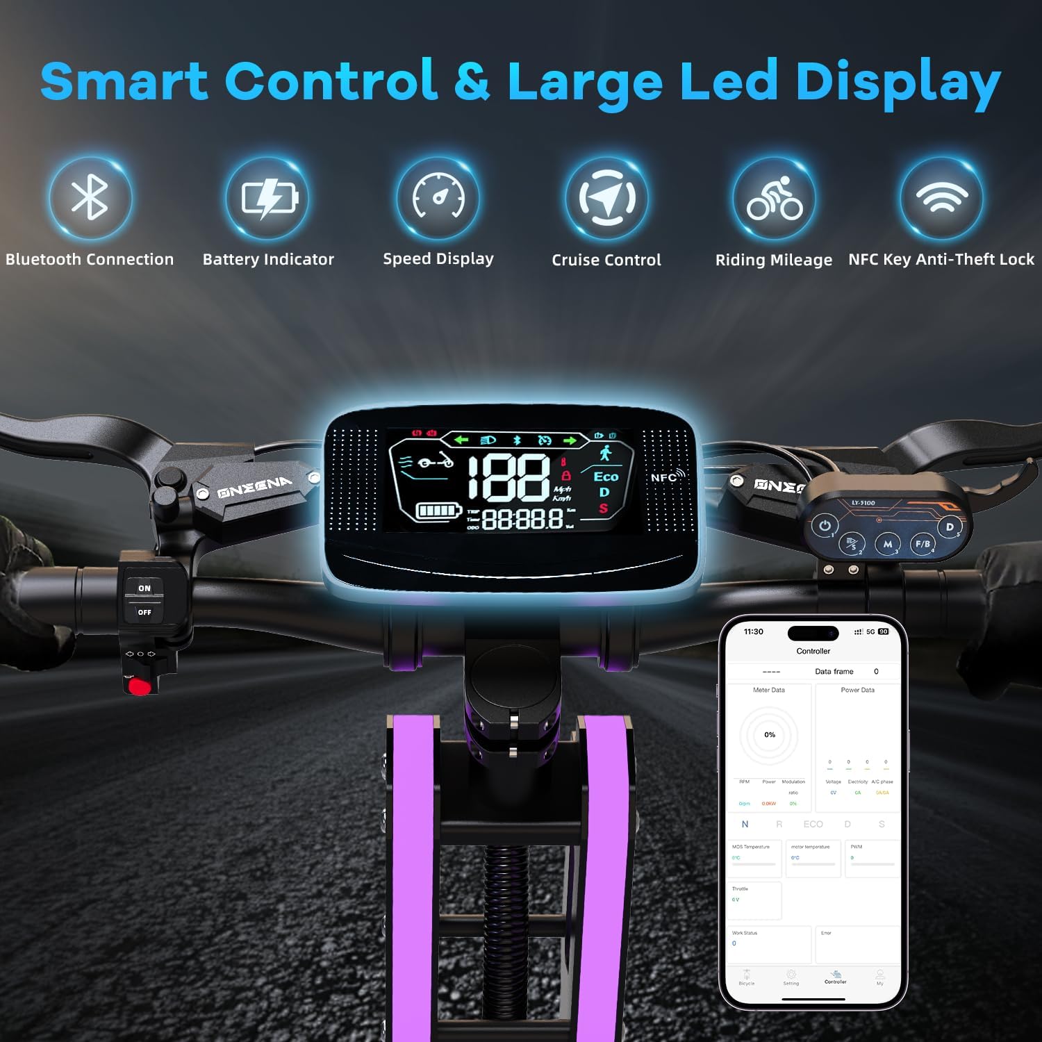 Electric Scooter Adults - 50-55MPH Fast E-Scooter, 45-70Mile Long Range, Dual Motor Foldable Electric Scooter for Commutting/Offroad