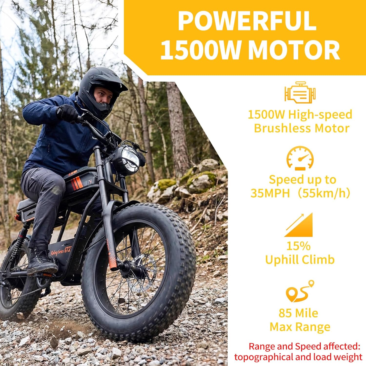 1500W Electric Dirt Bike with Basket for Adults, 20