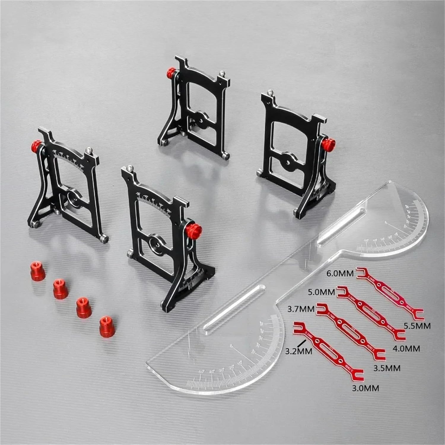 RC Car Toys For SK-600069 1/10 Set-Up System For Racing Car Professional RC Tool Modification And Repair Parts(Red-red)