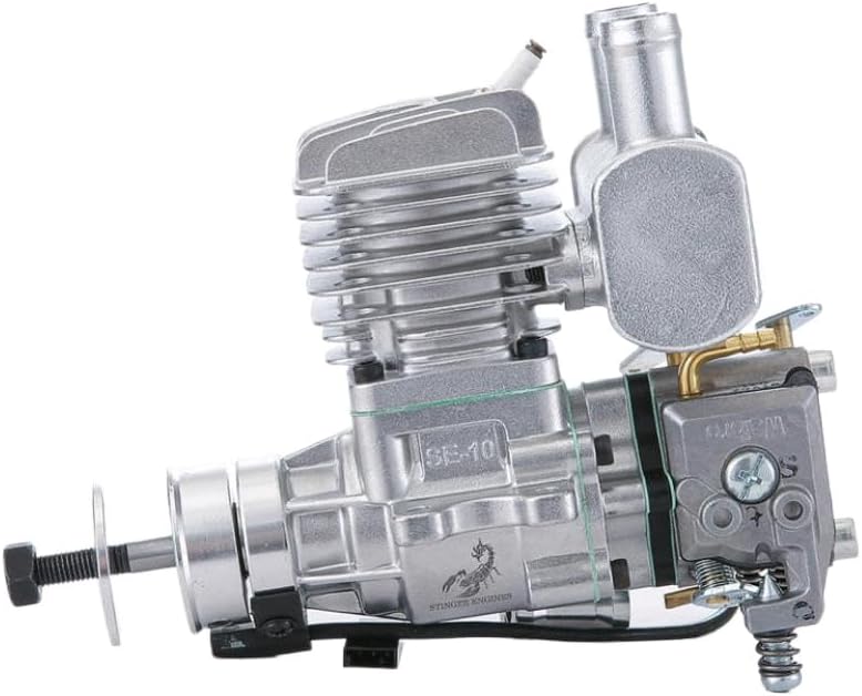 RCGF Stinger 10cc RE Single Cylinder Rear Exhaust 2-Stroke Gas Engine Compatible with RC Airplane Fixed Wing Models Universal Fit Aftermarket Replacement