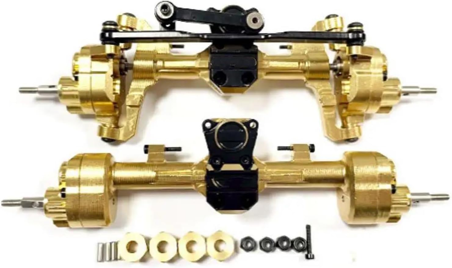 RC Vehicle Axles Compatible with Axial for SCX24 1/24 RC Car Part RC Car Front Rear Axle Set Parts Special Material RC Car Axles Upgrade Accessories(Color2)