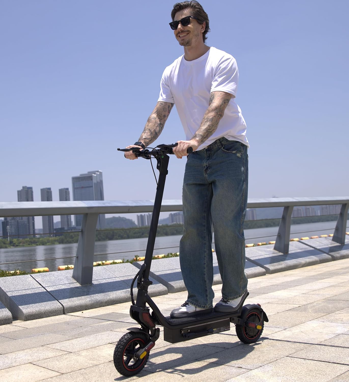 Electric Scooter for Adults, 28/25MPH Speed, 28/25Mile Range, 1000/750W Powerful Motor, 10/9.3