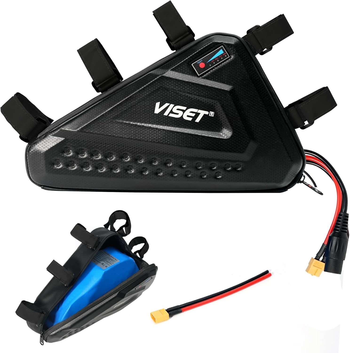 48V20000mAh Ebike Battery with Case, Electric Bike Scooter Lithium Battery with 40ABMS,LED Power Display for 250W 600W 1000W 1500W Mountain Bike Motors (48V 20AH)