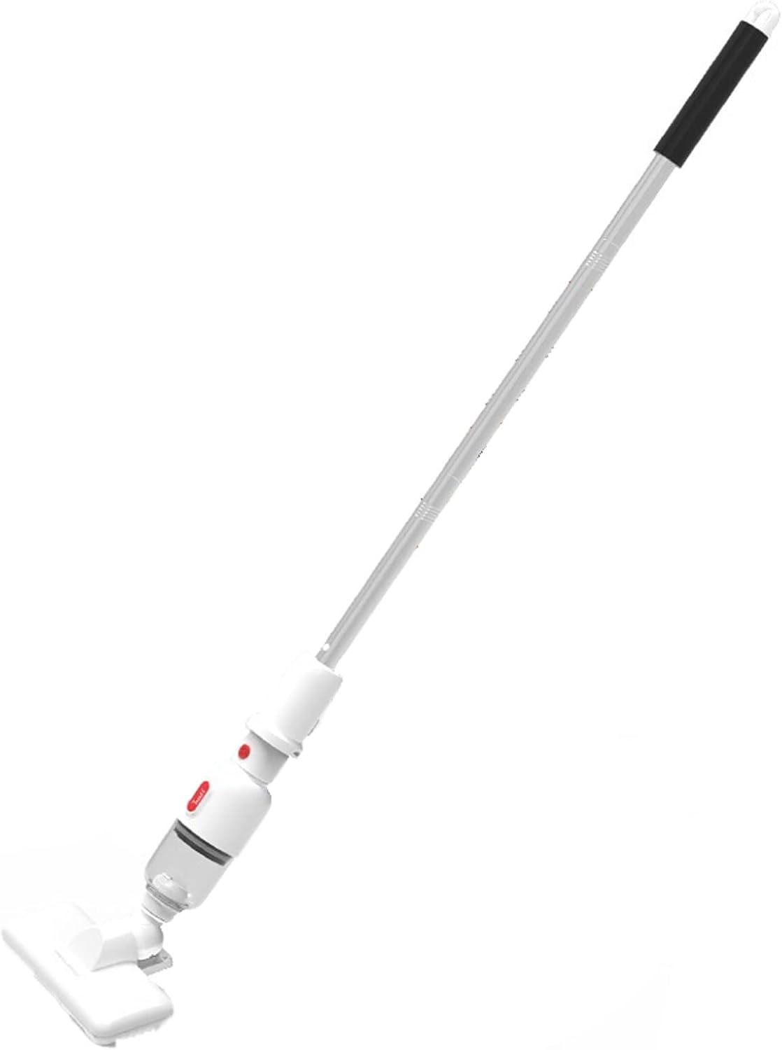 Hard Floor Vacuum Wireless Chargeable Smart Vacuum Cleaner Handheld Cordless Dual Use Mini Big Suction Multifunction Car&Home Vacuum Cleaner (Color : White)