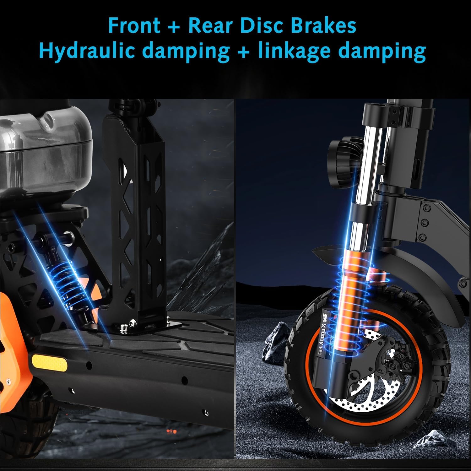 Electric Scooter Adults, 1600 W Motor Up to 50 Miles Range & 40 MPH Top Speed, 10