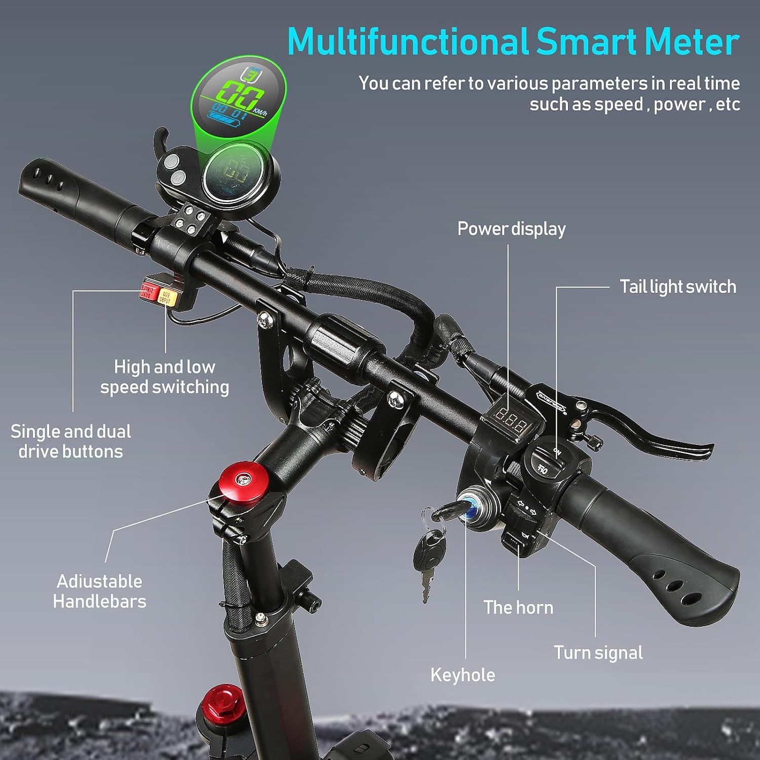 60V 38AH/27AH Electric Scooter Adult,6000W Dual Motors Max Speed 50MPH, Range 45-60 Miles Foldable Electric Scooter with Seat, Dual Suspension All Terrain E-Scooter