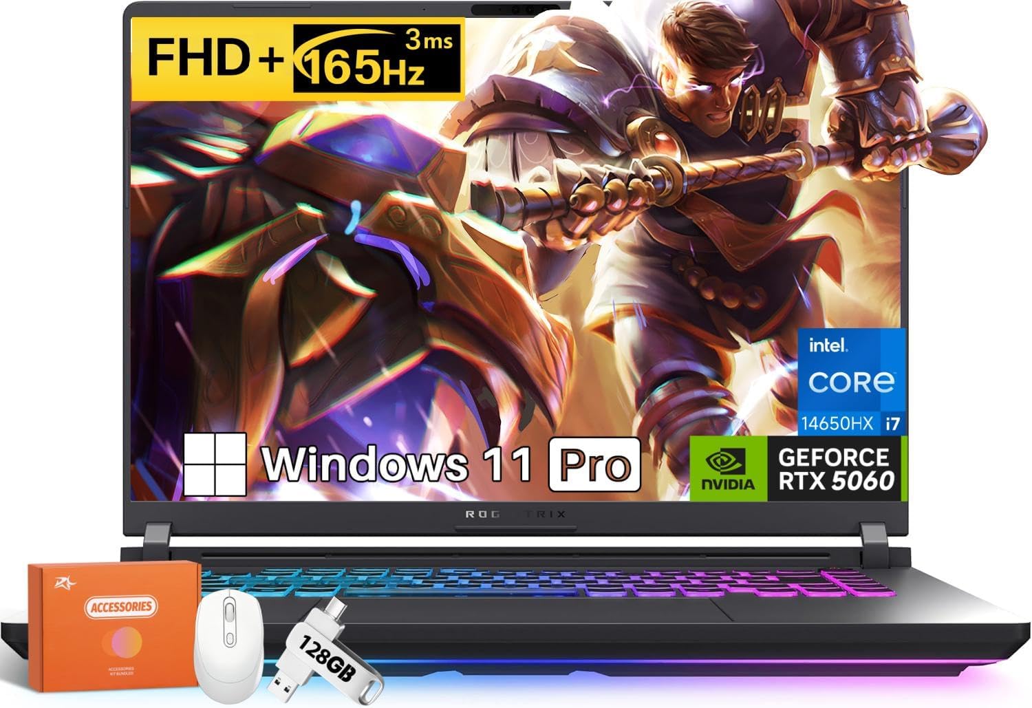 ASUS ROG Strix G16 Gaming Laptop 2025, NVIDIA GeForce RTX 5060 Laptop GPU, Intel Core i7 Processor 14650HX, 16