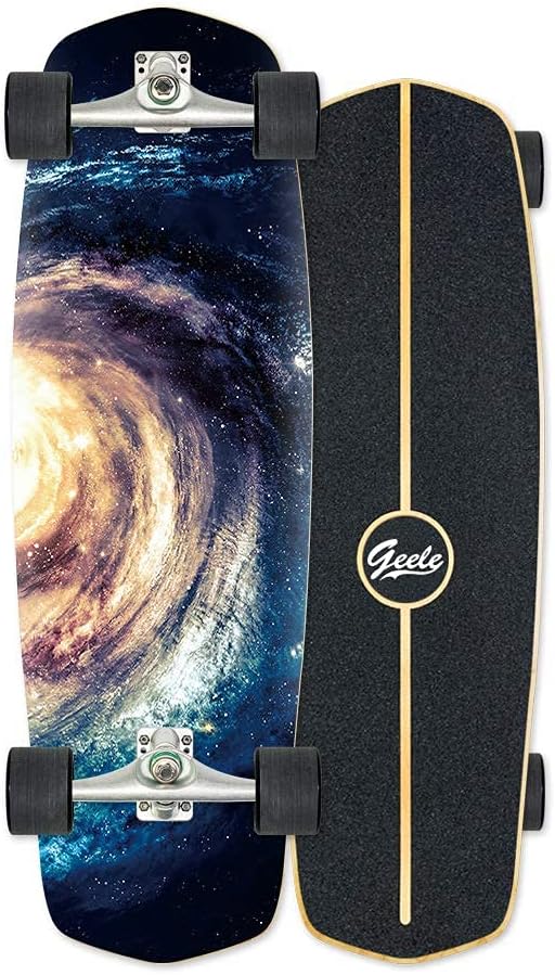 Surfskate Skateboard 30×9.5 inches Complete Skateboards for Teens Beginners Girls Boys Kids Adults 7 Layer Maple Wood Board ABEC-11 Bearings CX4 Truck 6