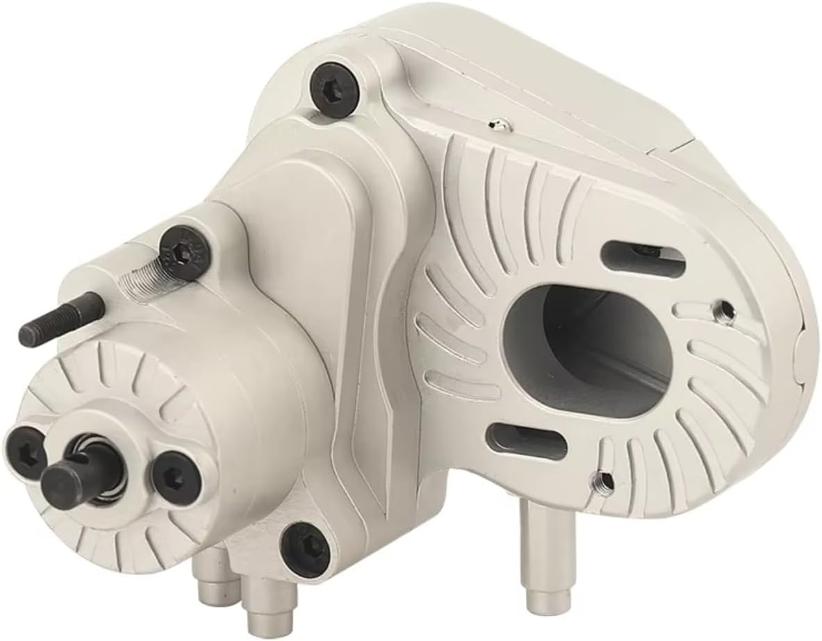 for Axial for SCX10 II AXI03004 for Capra 1.9 for UTB 1/10 CNC Gearbox Dig Transmission Box Dig Gear RC Crawler Upgrade Parts RC Car Accessories(Silver)