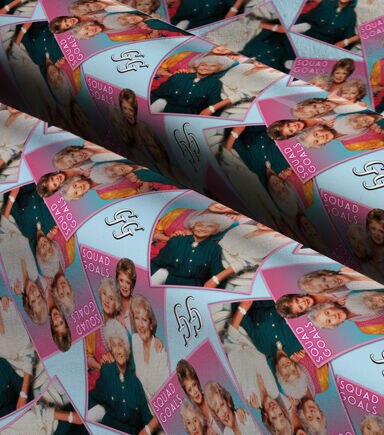 Golden Girls Photo Toss Digital Cotton Fabric