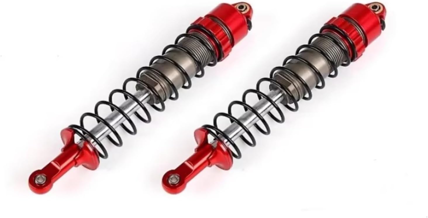 Rc Special Shock Absorber For HPI For Rovan Hd For Baja 5B 5T 1/5 CNC Aluminum Front Shocks With 10mm Shock Shafts Rc Car Tracked Vehicle Parts And Upgrade Replacement(Red)