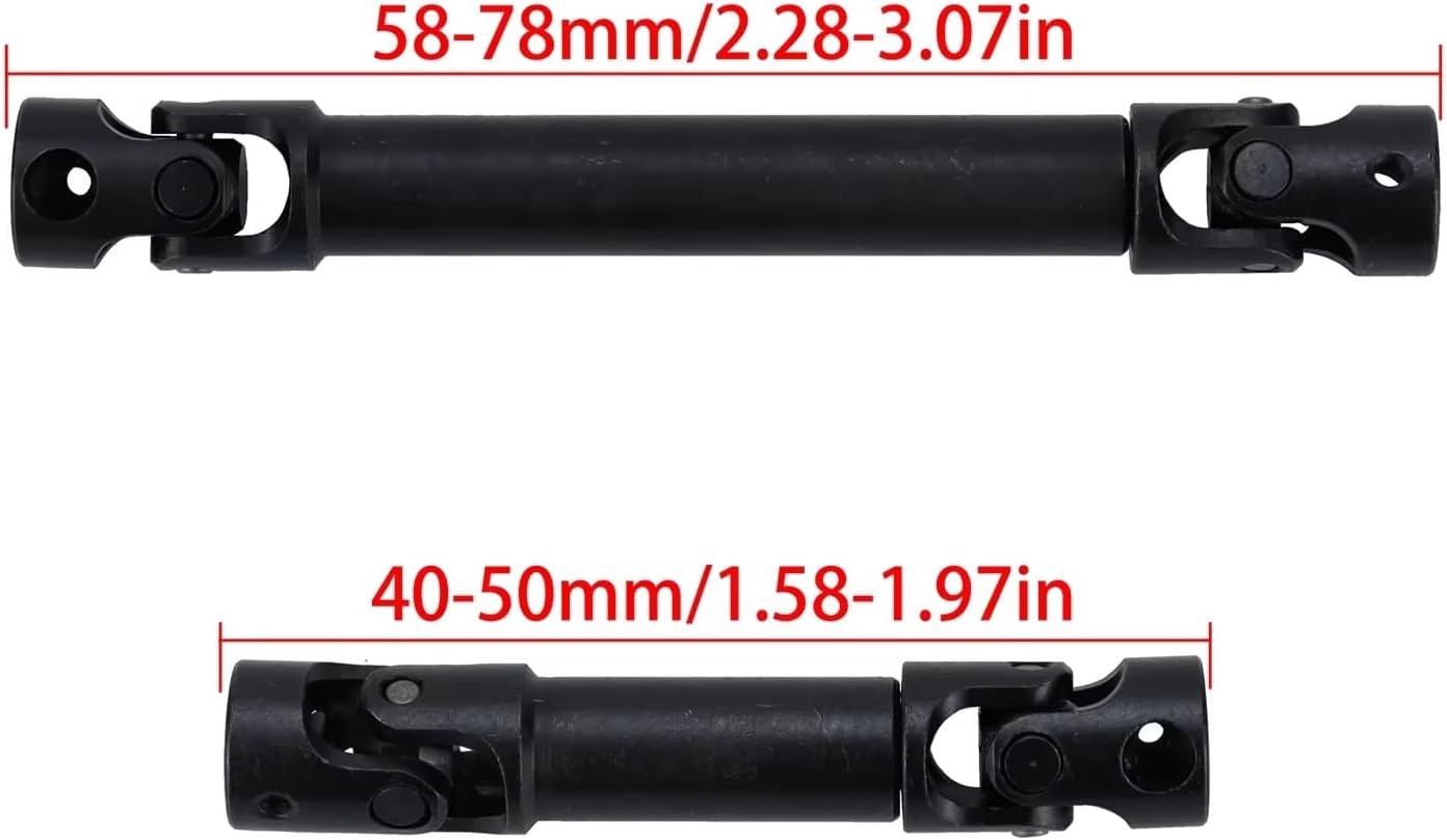 Compatible with Axial for SCX24 C10 AXI00001 for JLU for Bronco 1/24 RC Crawler Car Upgrade Parts Steel Front Rear CVD Driveshaft RC Car DriveShafts