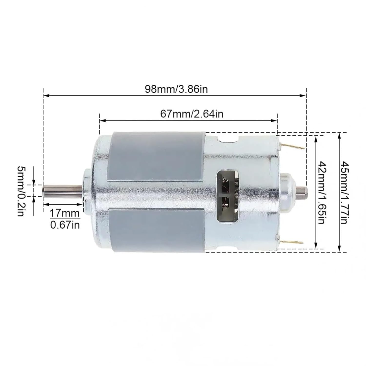 775 DC Motor 12V 12000RPM High-Speed Large Torque Electric Motor for Small Drill Micro Machine/DIY Model Car with Ball Bearing
