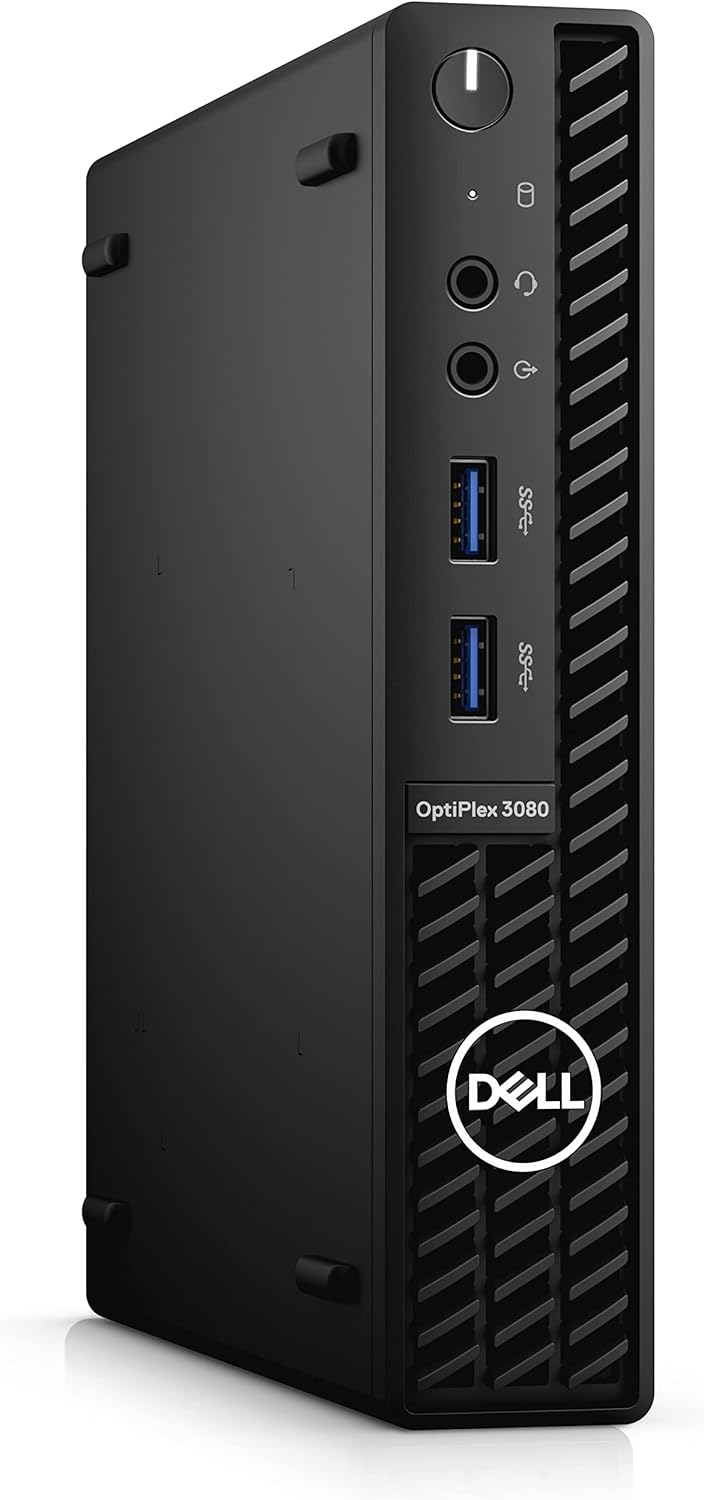 DELL 2022 Optiplex 3080 Micro Form Factor Business Desktop, Intel Core i5-10500T, 32GB RAM, 1TB PCIe SSD, Wi-Fi 6, Bluetooth, Wired Mouse&Keyboard, Windows 11 Pro, Black