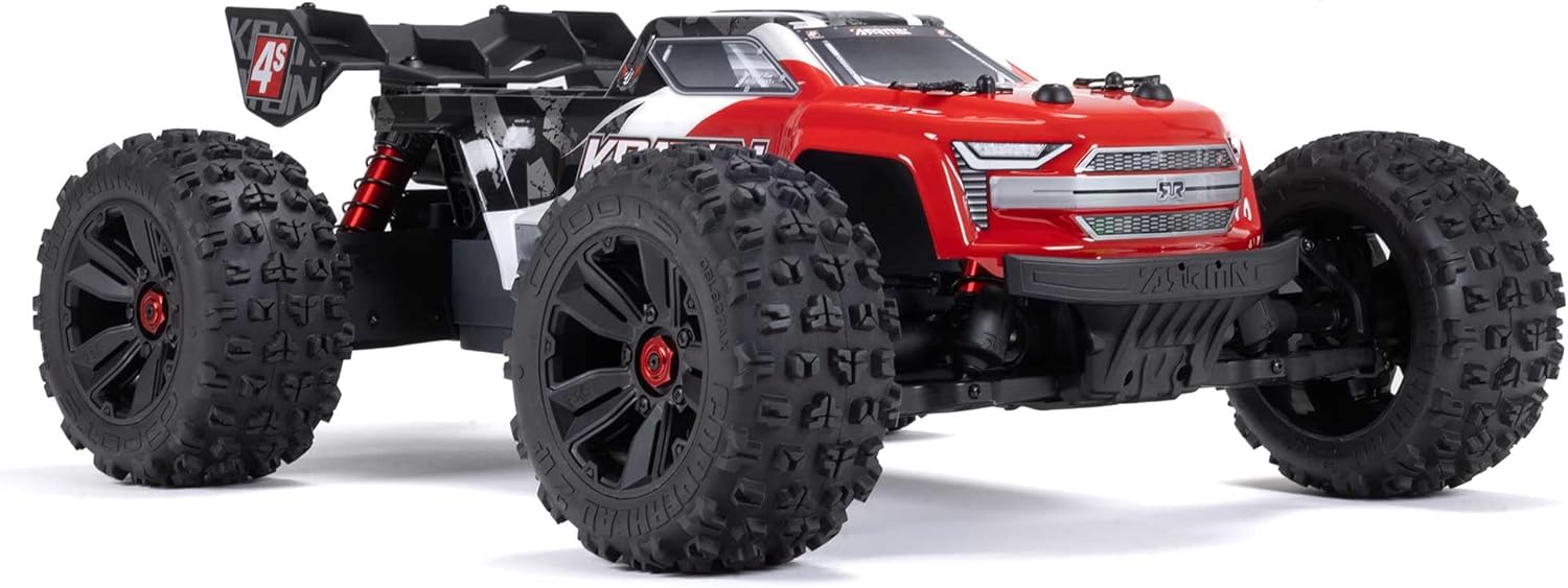 ARRMA RC Truck KRATON 4X4 4S BLX 1/10TH 4WD Speed Monster Truck RTR (Battery and Charger Not Included), Red, ARA4408V2T3