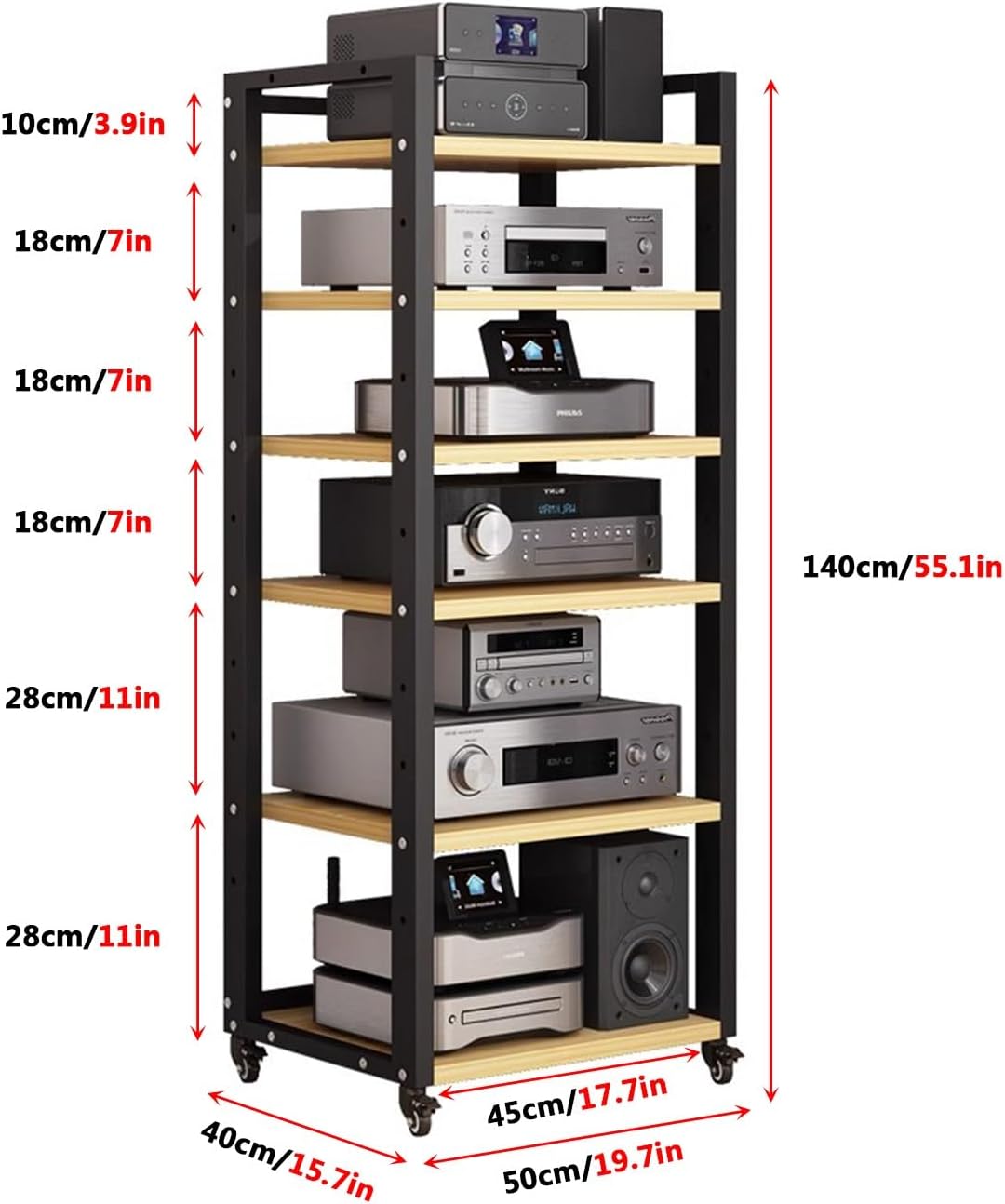 6-Tier Media Stand