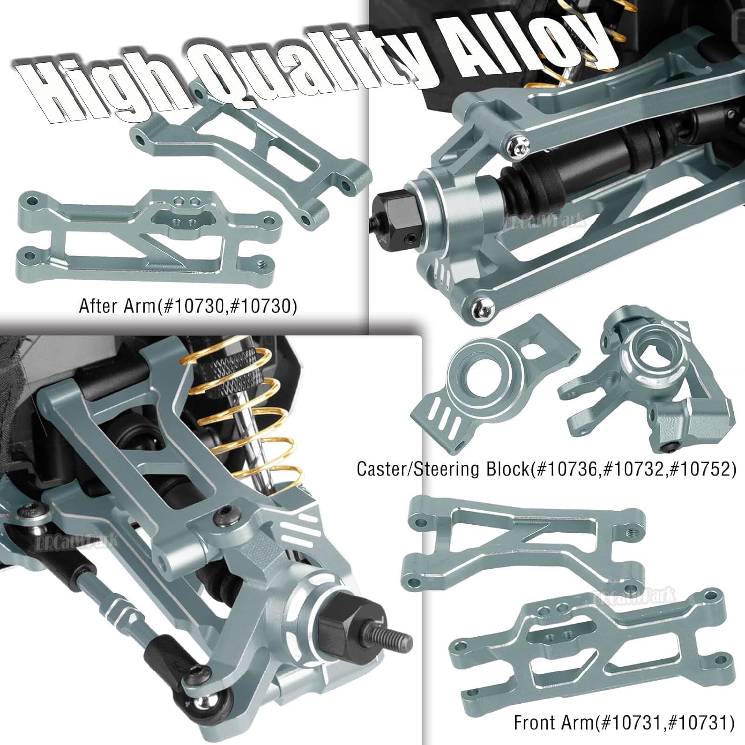 RC Upgrades Part for 1/16 Mini Maxx(#107154-1),Shocks,Dust Resist Cover,Controller Mount Plate,Drive Shaft,Wheelie Bar,Chassis,Arm,Caster/Steering Block,Stub Axle Carriers,Links,Titanium Black