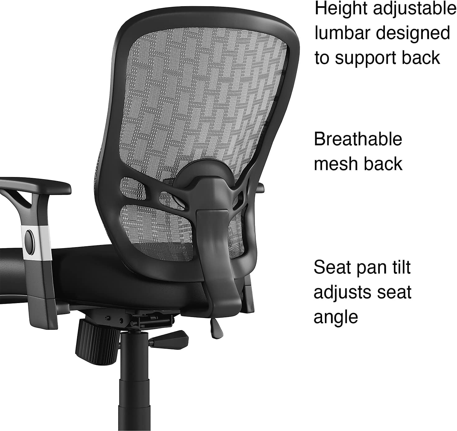 STAPLES Corvair Mesh Back Luxura Faux Leather Computer and Desk Chair, Black, 2/Pack (59455-CCVS)