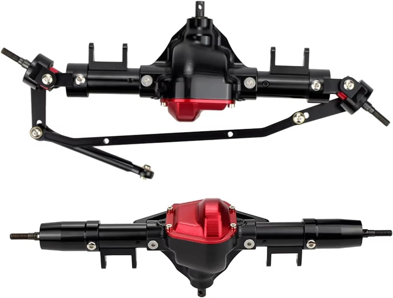 RC Spare Part Compatible with Axial for SCX10 1/10 RC Crawler Car Upgrade Parts CNC Metal RC Car Front Rear Axle Accessories(Rear and Front)