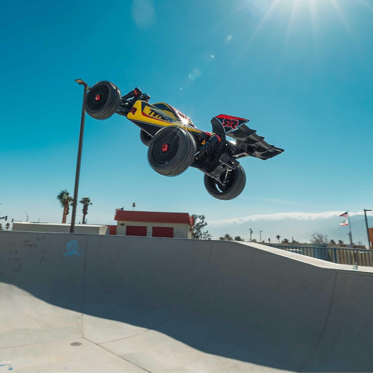 ARRMA RC Car 1/8 Typhon 4X4 RTR Brushed Buggy, Yellow (Battery and Charger Not Included), ARA4206V4T2