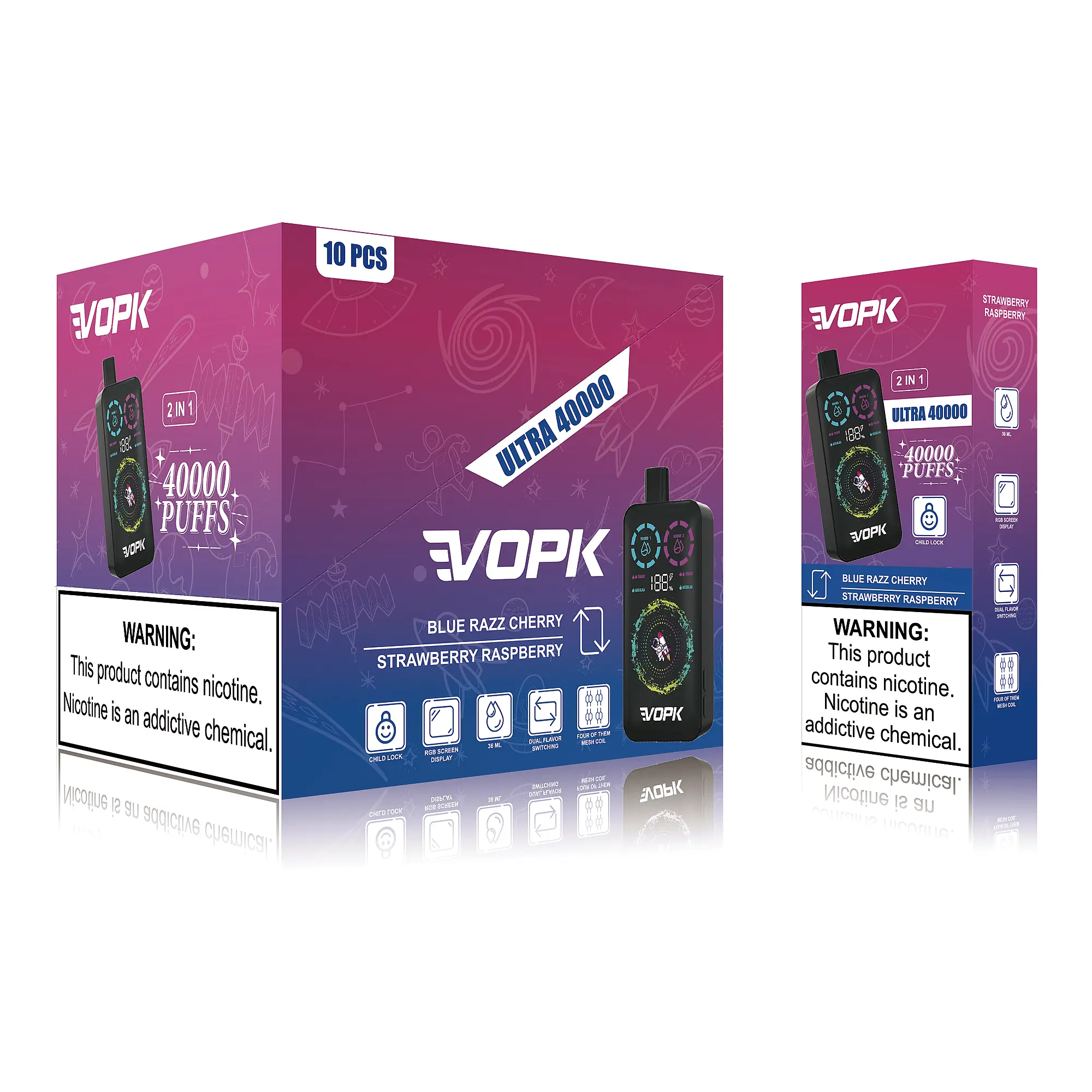 VOPK  ULTRA 40K 2 in 1 (10pcs) - MYEU VAPES